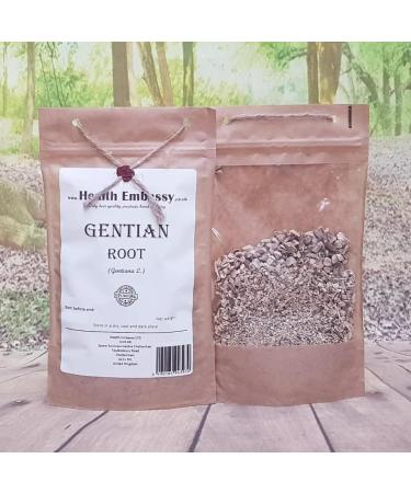 Health Embassy Gentian Root Tea | Gentiana L | Racine de Gentiane Tisane 50g - Buy Online on GoSupps.com