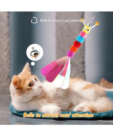 Bigqin Cat Feather Toys 12 Pcs Interactive Cat Toys 8 Toys with Bells 2 Cat Teaser Wand 1 Dual Head Removable Super Suction Cup 1 Sticky Door Lanyard Funny Kitten Training Toys Indoor Outdoor - Buy Online on GoSupps.com