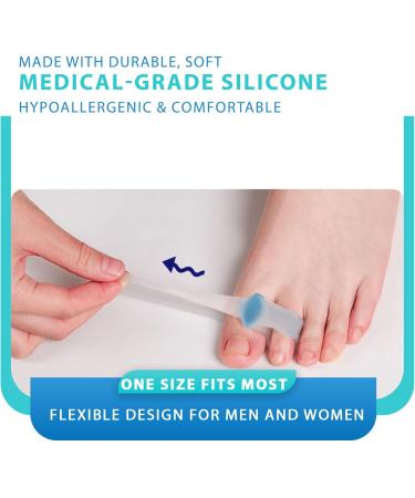 Toe Spacers for Overlapping Toes | Gel Big Toe Separators for Bunion Relief | Orthopedic Correctors | One Size Fits All - Pack of 2 - Buy Online on GoSupps.com