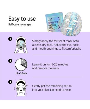 Soo'AE Unicorn Glow Hologram Mask - Clarifying Brightening Hydrating Foil Mask with Charcoal, Niacinamide, and Witch Hazel - Buy Online on GoSupps.com