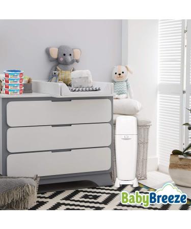 BabyBreeze Diaper Pail Refills Bags - Playtex Diaper Genie Compatible - 1960 Count (7 Pack) - Buy Online on GoSupps.com