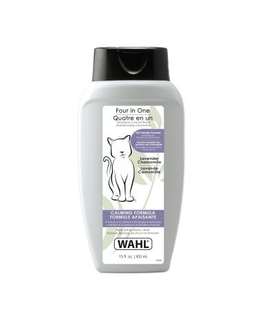 Wahl Four in One Cat Shampoo & Conditioner Concentrate - 455 ml - Model 58347 Cleans & Conditions