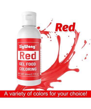 Gel Food Coloring - 80ml Red Gel Based Food Dye Vibrant Tasteless Concentrated Food Coloring for Cake Cookie Decorating Easter Egg Icing Fondant Baking Macaron - 2.71 Fl.Oz Bottles (Christmas) - Buy Online on GoSupps.com