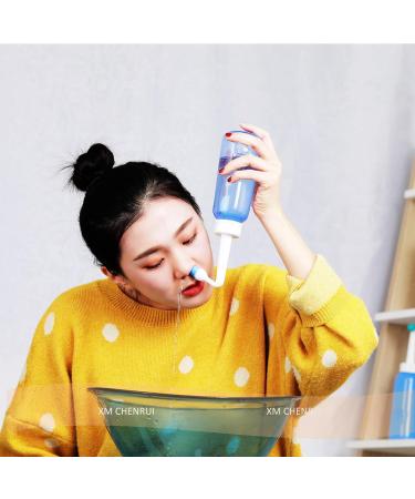 300ml Sinus Rinse Bottle PP EVA Nasal Wash Nose Cleaner Nasal Irrigation System with Two Nozzles - Buy Online on GoSupps.com