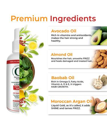 Organic Forest Anti Frizz Hair Serum for Women & Men 100% Chemical Free Vegan & Organic 50 ML for Dry Rough & Damaged Hair - Buy Online on GoSupps.com