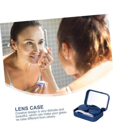 Solustrie 8-Piece Colored Contact Lenses Care Box - Travel-Friendly Plastic Container with Blue Caricature Design | Perfect Storage Solution - Buy Online on GoSupps.com