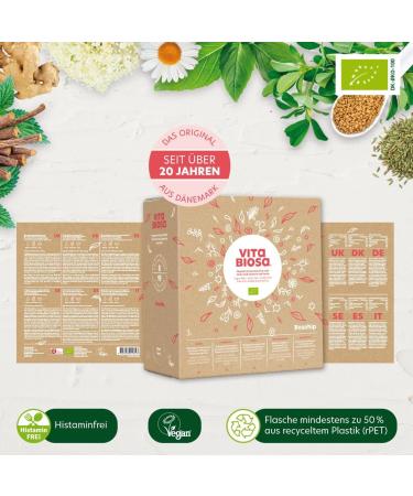  Vita Biosa Vita Biosa Rosehip - spicy sour taste - certified organic - 8 strains of natural lactic acid bacteria - extract of 19 different herbs (3 L) - Buy Online on GoSupps.com