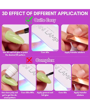 Makartt 3D Nail Art Foil Glue - 8g UV Gel for Stunning DIY Nail Designs | Transfer Film Gel for Linear Shell & Ripple Effects - Buy Online on GoSupps.com