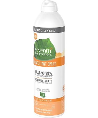 Seventh Generation Disinfectant Spray - Fresh Citrus & Thyme Scent - 13.9 Ounce (Pack of 4) - Buy Online on GoSupps.com