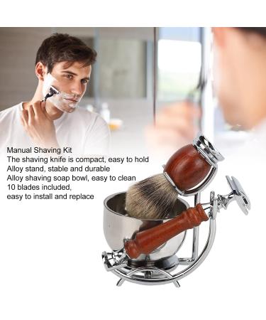 Natudeco Men's Razor Care Set - Premium Manual Shaving Kit with Brush Holder & Replacement Accessories - Perfect Gift for Fathers & Dads - Buy Online on GoSupps.com