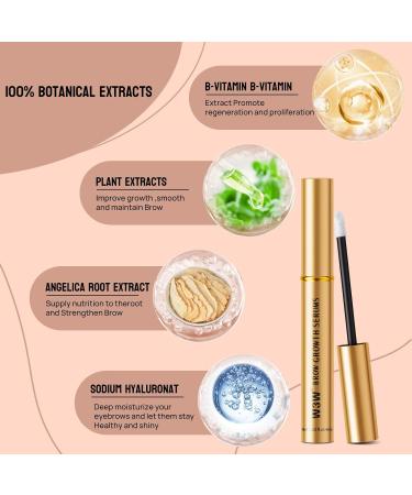 Eyebrow Growth Serum - Natural Enhancer for Fuller Thicker Brows in 4 Weeks | 4ML Plant Extracts Eyebrow & Lash Serum (Gold - Buy Online on GoSupps.com