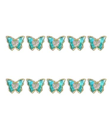 FEIlei 10Pcs Nail Jewelry Zircon Nail Art Rhinestones Nail Decors Crystals Diamond Gems