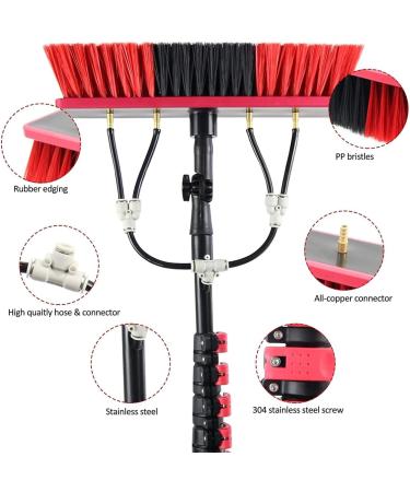Water Fed Pole Kit Window Cleaning Pole Water Fed Telescopic Brush/Extendable Cleaner Conservatory Roof Suitable for Car Indoor Outdoor High Windows (5.4m/18ft 55cm) - Buy Online on GoSupps.com