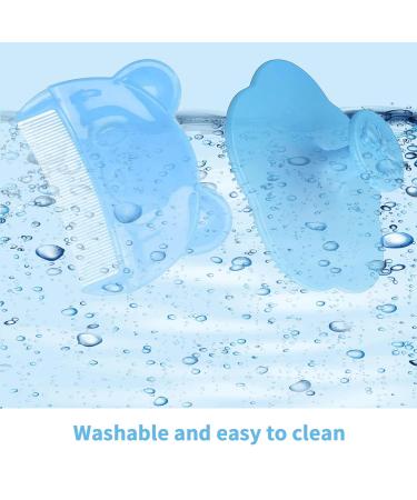 2 Pieces Baby Ridge Blue Milk Scab Brush Set - Silicone Scalp Massage & Hair Care for Newborns - Buy Online on GoSupps.com