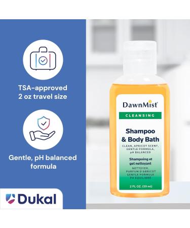 Dukal DawnMist Shampoo & Body Bath with Dispensing Cap 2 oz. Bottle (Pack of 5) - Buy Online on GoSupps.com