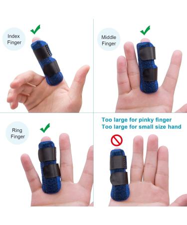 Trigger Finger Splint for Pain Relief & Support - Ideal for Sport Injuries, Basketball, Senior Tendon Release - Blue - Buy Online on GoSupps.com