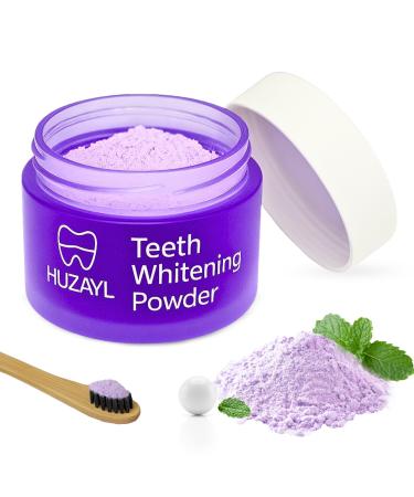Huzayl Teeth Whitening Powder Natural Tooth Whitener for Coffee, Tea, Smoking Stains Enamel-Safe & Dentist Recommended Gentle on Sensitive Teeth Fast Results 15g