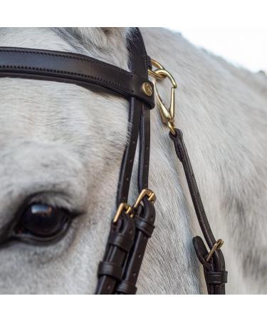 Buy Sunride English Combined Bridle Berlin with Reins - Soft Real Leather Adjustable & Anatomical (Cob Brown) | International Shipping Available - Buy Online on GoSupps.com