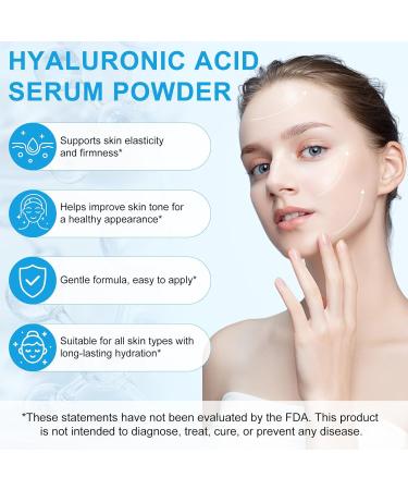 Hyaluronic Acid Powder 120g Hyaluronic Acid Serum Powder for Face & Skin Dual Molecular Weight Deep Hydration Moisture Lock Enhance Skin Elasticity & Barrier - Buy Online on GoSupps.com