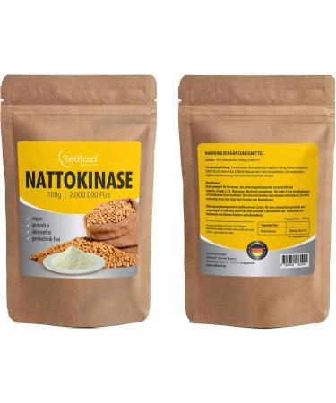 Nattokinase Powder 100g | 2 000 000 FU | High Bioavailability | No Magnesium Stearate | Non K1 K2 | Certified Quality - Buy Online on GoSupps.com
