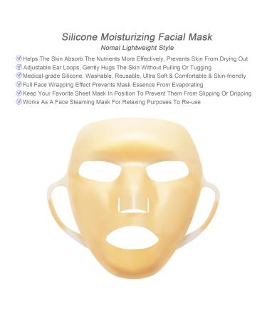 2 Pack Gold Moisturizing Face Mask - Silicone Reusable 3D Cover for Women - Hydrotherapy Patch for Beauty - GELMAY - Buy Online on GoSupps.com