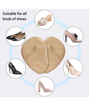 Dawnieee High Heel Insoles - 3 Pairs Gel Cushions for Women | Forefoot & Heel Protection Anti-Slip Silicone Pads - One Size White - Buy Online on GoSupps.com