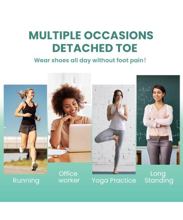 Welnove Gel Toe Separators - 8-Pack Aloe Vera Silicone Spacers for Overlapping Toes & Calluses - Bunion Corrector for Men & Women - Multi-Size Blue - Buy Online on GoSupps.com