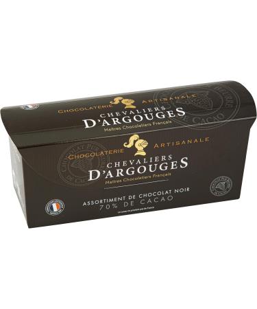 CHEVALIERS D'ARGOUGES French Master Chocolatiers - Assortment of dark chocolates 70% - Ballotin tasting 365g - Buy Online on GoSupps.com