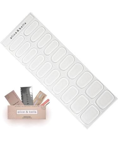 Alice & Bella Semi-Cured Gel Nail Wraps Set - Clear Nail Strengthening Gel Coat - Trendy Nude Manicure - Complete Kit with Prep Pads, Nail File & Cuticle Stick - Buy Online on GoSupps.com