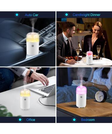 Weigudoc Auto Aroma Diffuser for Essential Oils - 100ml Aromatherapy Diffuser with 7 Color Light | USB Charging for Car Office Home & Yoga (White) - Buy Online on GoSupps.com