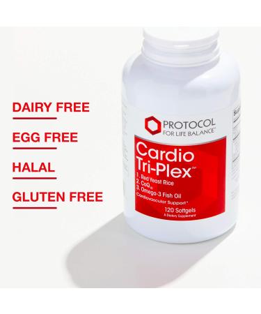 Protocol Cardio Tri-Plex - Red Yeast Rice CoQ10 Omega-3 Fish Oil - 120 Softgels - Buy Online on GoSupps.com