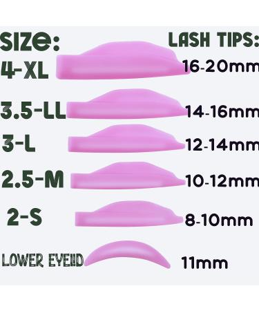 Lash Lift Pads Shield Set - DIY Eyelash Perm Kit for Rapid Curling, Lifting, Tinting - 6 Sizes - Mega L Curl - Lavender Purple - Buy Online on GoSupps.com