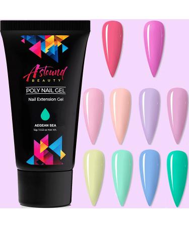 Astound Beauty Poly Nail Gel Kit - 10 Color Cream Gel Set - Buy Online on GoSupps.com