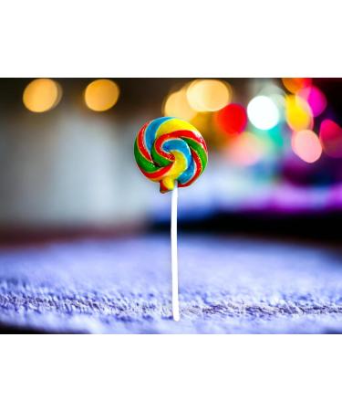 3 X Rainbow Wheel Lollies - Swirl Lollipops - Rainbow Lolly - Party Favour - Sweets - Rock Candy - Baby Showers - Buy Online on GoSupps.com