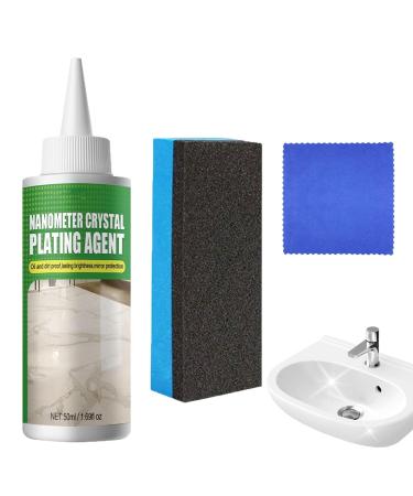 1 Set Marble Nano Crystal-Plating Agent Coating of Stone Nanocrystals Marble Cleaner and Polish with Sponge and Towels Nano Crystal Coating Agent for Tile Long-Lasting Protective Film