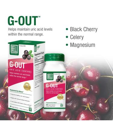 Bell G-Out Uric Acid Cleanse for Gout - Herbal Extracts for Normal Uric Acid Levels - Uric Acid Support - Buy Online on GoSupps.com