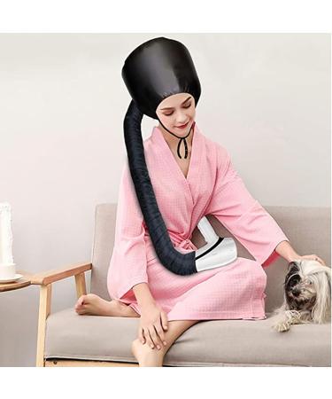 Syxls Hair Dryer Hood Attachment - Rubber Band Drying Cap for Thick Hair - Ideal for Women & Girls - Black - Buy Online on GoSupps.com