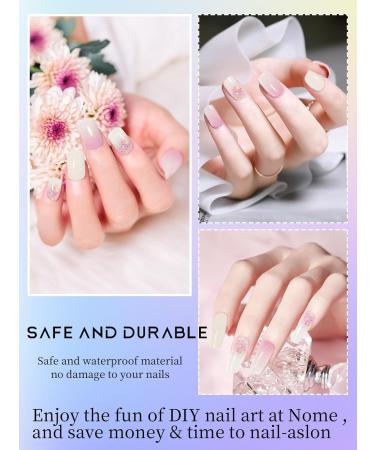 Kalolary 20PCS Gel Nail Polish Strips Nail Gel Art Sticker Full Nail Wraps Decals with Nail File and Stick for Women Girls Nail Art Decor (UV/LED Lamp Required) (F) - Buy Online on GoSupps.com