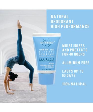 EcoTomorrow Unscented Aluminum-Free Deodorant 2.3 oz (Pack of 3) - 48h Protection - Original Natural Formula with Murumuru & Coconut Oil - Women and Men - 6.90 oz (Pack of 1) - Buy Online on GoSupps.com
