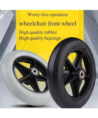 Wheelchair Front Wheel Accessories 6inch Low Noise Stable/Wear-Resistant Easy to Install/Disassemble+ Not Easily Damaged with Bearings for Handicapped Vehicles 1pcs Grey 1pcs Grey - Buy Online on GoSupps.com