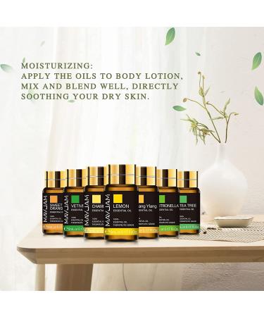 MAYJAM 28Pcs Essential Oil Gift Set for Diffusers, Skin Care, Massage - 24 x 5ml Pure Oils and 4 x 10ml Blends - Perfect Gift for Friend - Buy Online on GoSupps.com