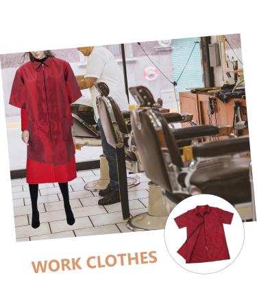 Ipetboom Hairdressing Overalls Grooming Clothes for Women Barber Apron Grooming Clothing Pet Grooming Apron Pet Grooming Work Wear Red Nylon Polyester Uniform Men and Women Modify - Buy Online on GoSupps.com