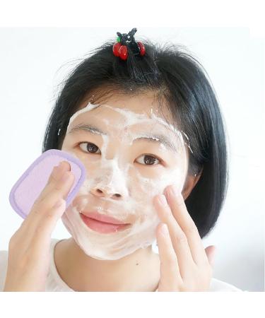 SHUBEIEUMI 7 Pack Washable Reusable Makeup Remover Pads Soft Reusable Makeup Remover Cloths for Face Eyes Lips - Buy Online on GoSupps.com