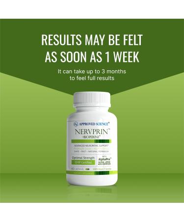 Approved Science Nervprin - Premium Nerve Support with Benfotiamine B12 & R-Alpha-Lipoic Acid - USA Made - 60 Capsules - Buy Online on GoSupps.com