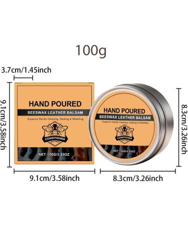  G n rique Boot leather conditioner 100g bee balm leather detail care balm 8.3 x 8.3 x 3 cm protective balm for belts for furniture trunks sofas jackets bags - Buy Online on GoSupps.com