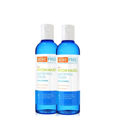 Acne Free Witch Hazel Mattifying Toner, Glycolic Acid, Remove Dirt and Reduce Shine, 8.4 Ounce (Pack of 2) 2 Pack