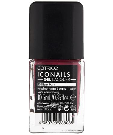 Catrice Iconails Gel Lacquer No. 101 Berry Mary - Long-Lasting Shiny Vegan Nail Polish | Acetone Free 10.5 ml - Buy Online on GoSupps.com