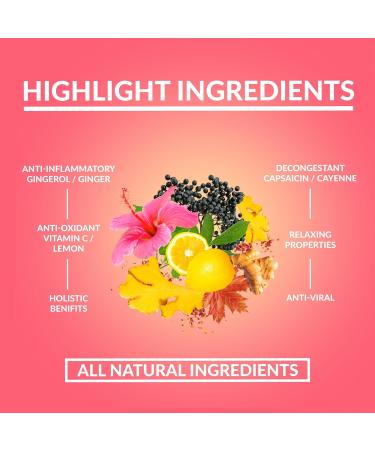 goodvibes juice co. Get Well | Natural Wellness Shot | Elderberry Ginger Hibiscus Lemon Maple Cayenne | Antioxidants Immunity Decongestion | Vegan Gluten Free | 50mL Pouch (Pack of 24) - Buy Online on GoSupps.com