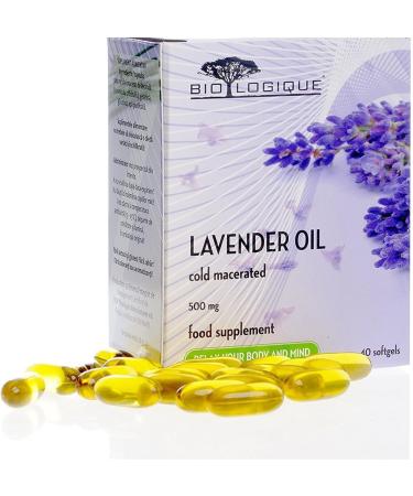 Lavender Pure Oil 500mg Cold Macerated Extract - 100% Natural, 40 Softgel Capsules - Buy Online on GoSupps.com