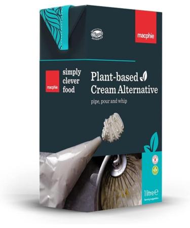 Plant Based Cream alternative. Vegan Cream 1Litre Ideal for desert sauce. Gluten Free. Vegetarians Society Approved - Vegan
